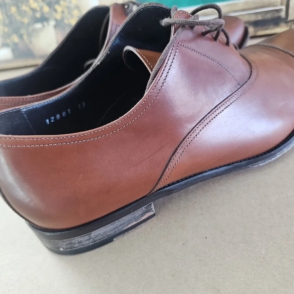 To Boot New York Adam Derrick 12981 Brown Cap Toe Oxford Dress Shoes Men's 13‎